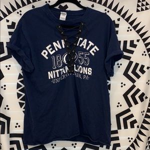 lace up Penn State shirt
